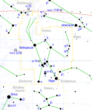 Karte des Orions
