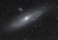 Andromedanebel, durch Teleskop